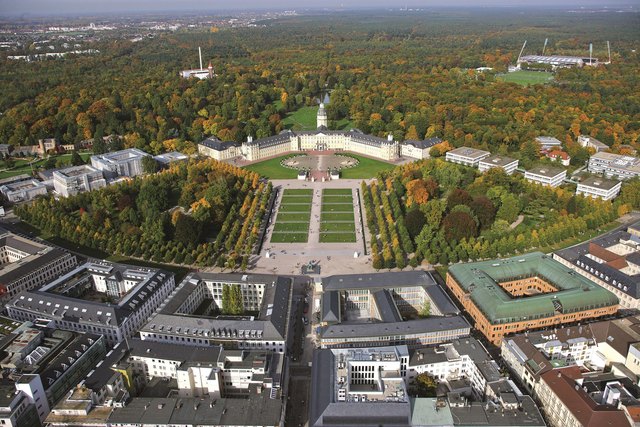 Fächergrundriss der Stadt Karlsruhe