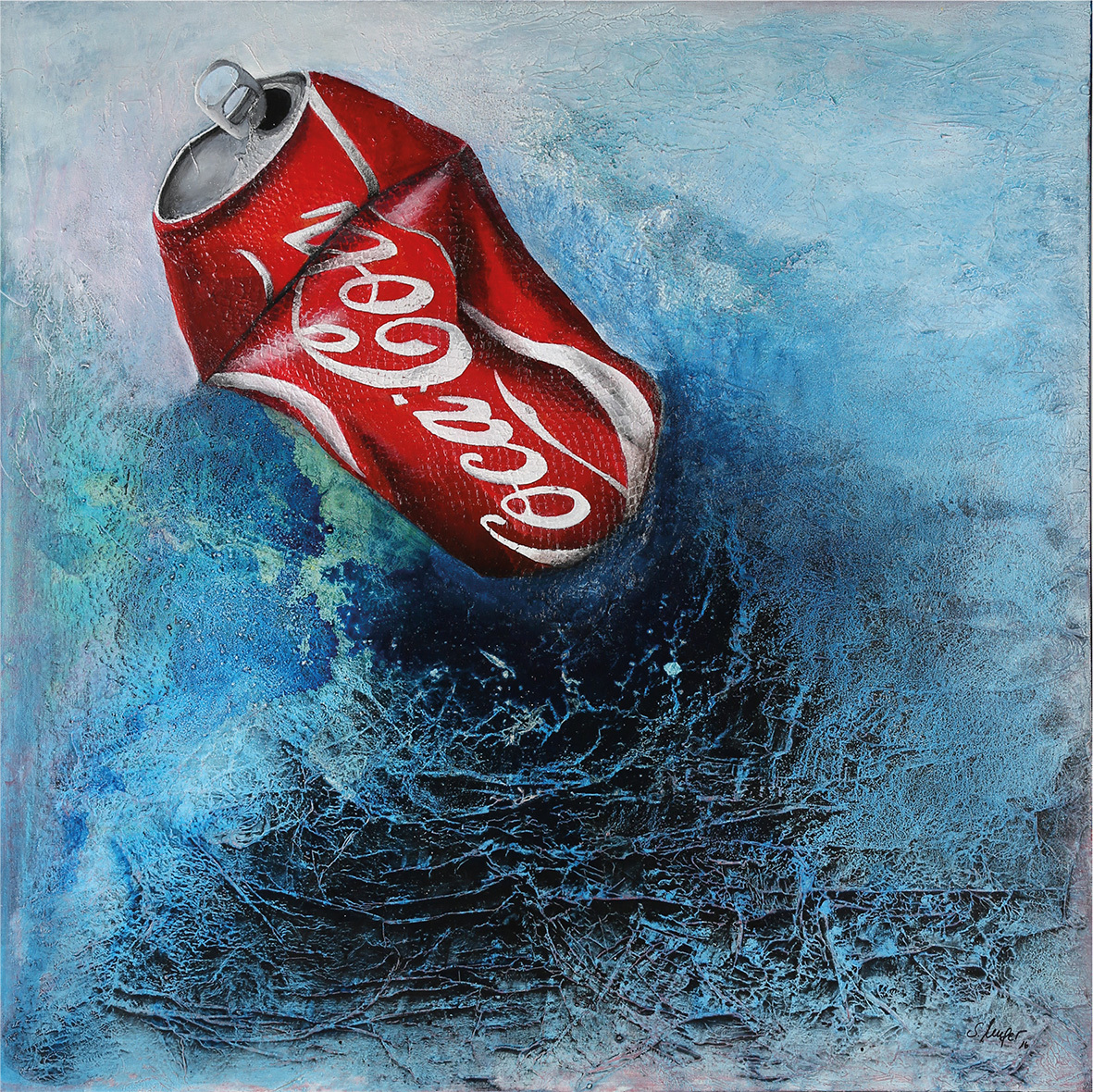 Auch eine Cola Dose wird bei Sonja Unger zum Kunstobjekt. Foto: Unger