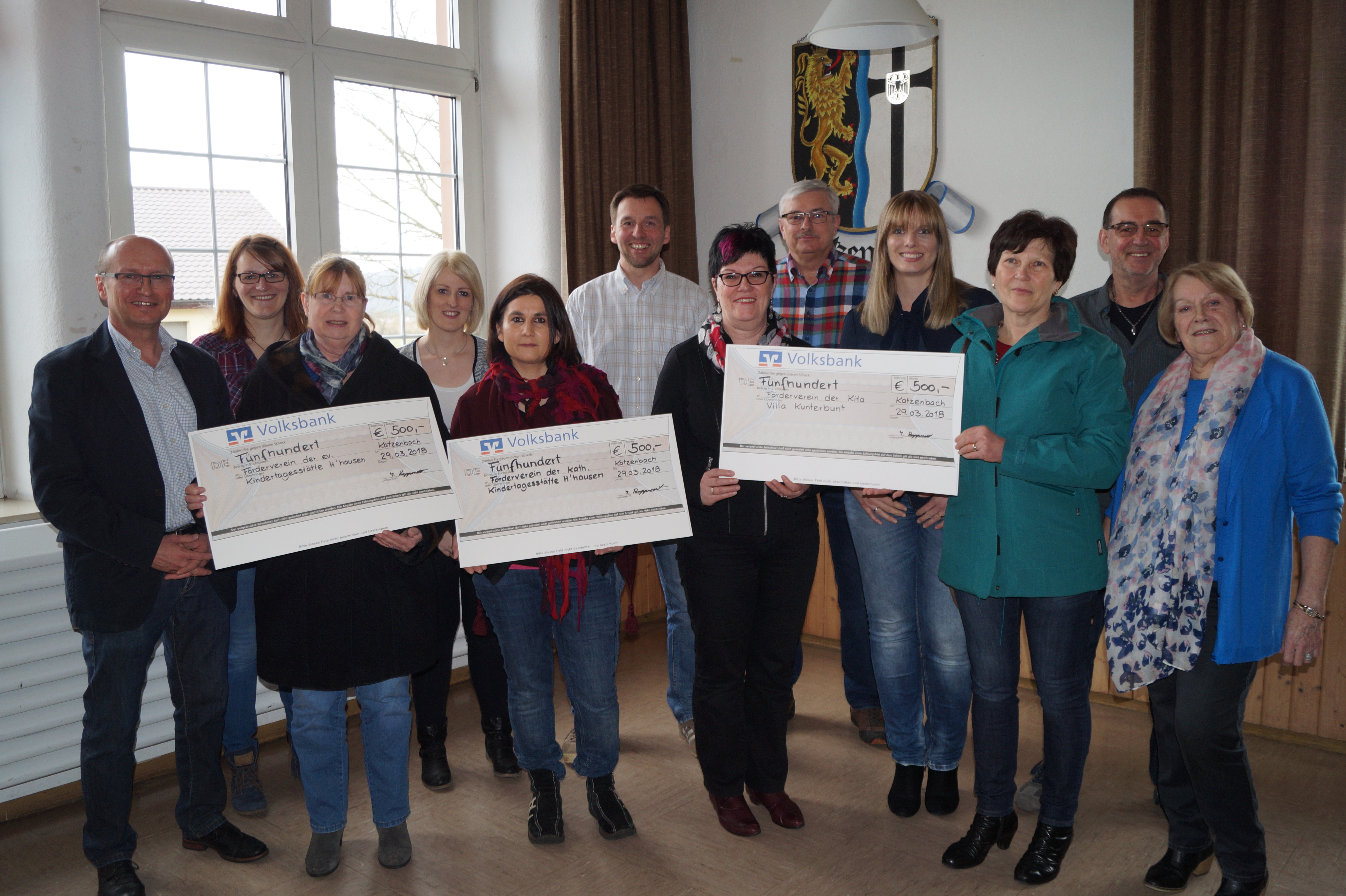 Der Gesang- und Kulturverein Katzenbach konnte einen tollen Betrag an die drei Kindertagesstätten der Ortsgemeinde überreichen