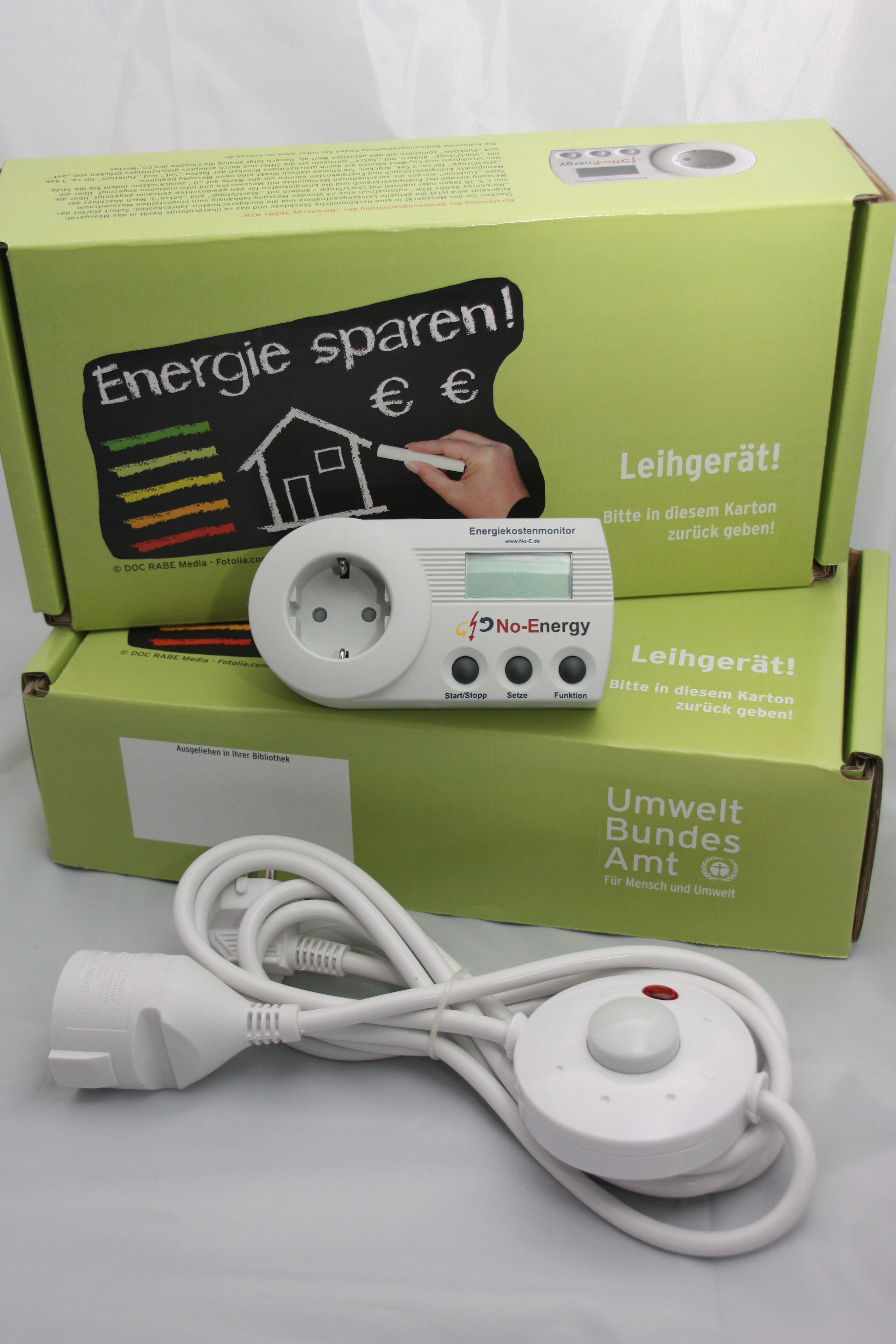 Dieses Energiesparpaket kann bei der Bücherei Hochspeyer kostenlos ausgeliehen werden