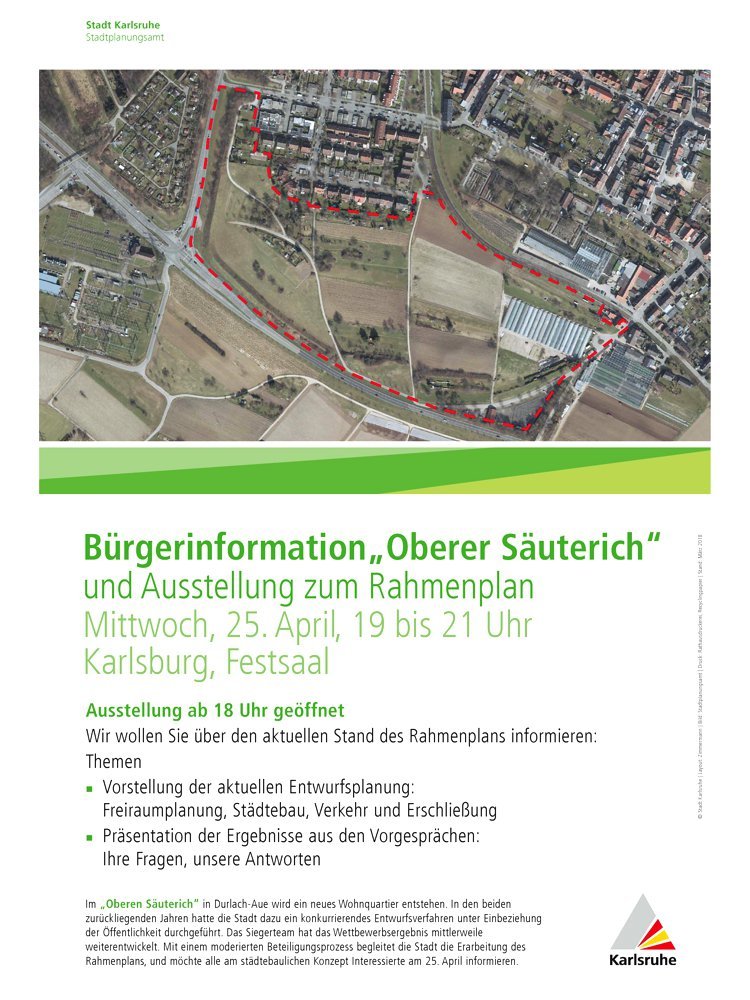 Plakat zur Bürgerinformation