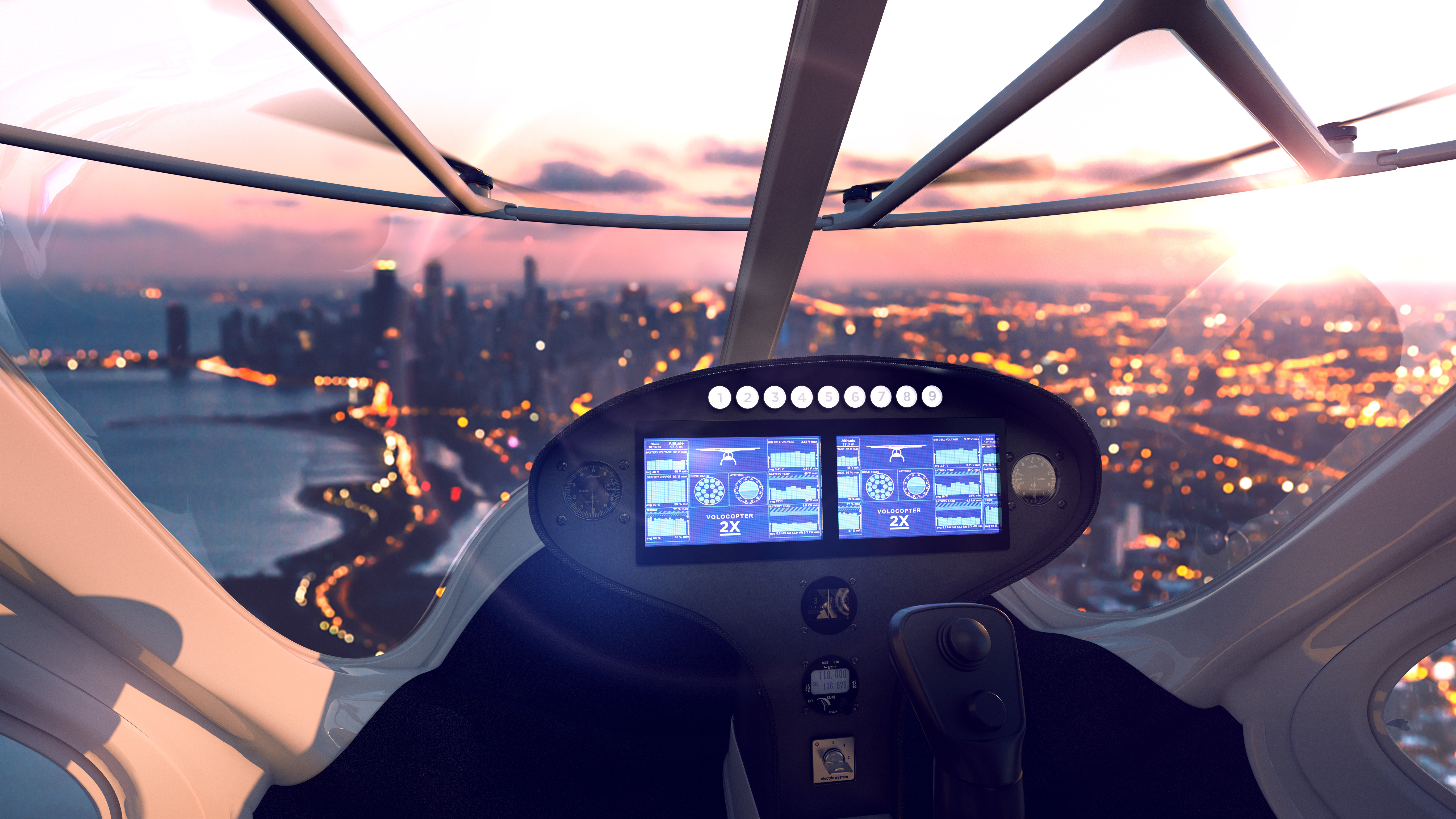 Blick aus dem Cockpit