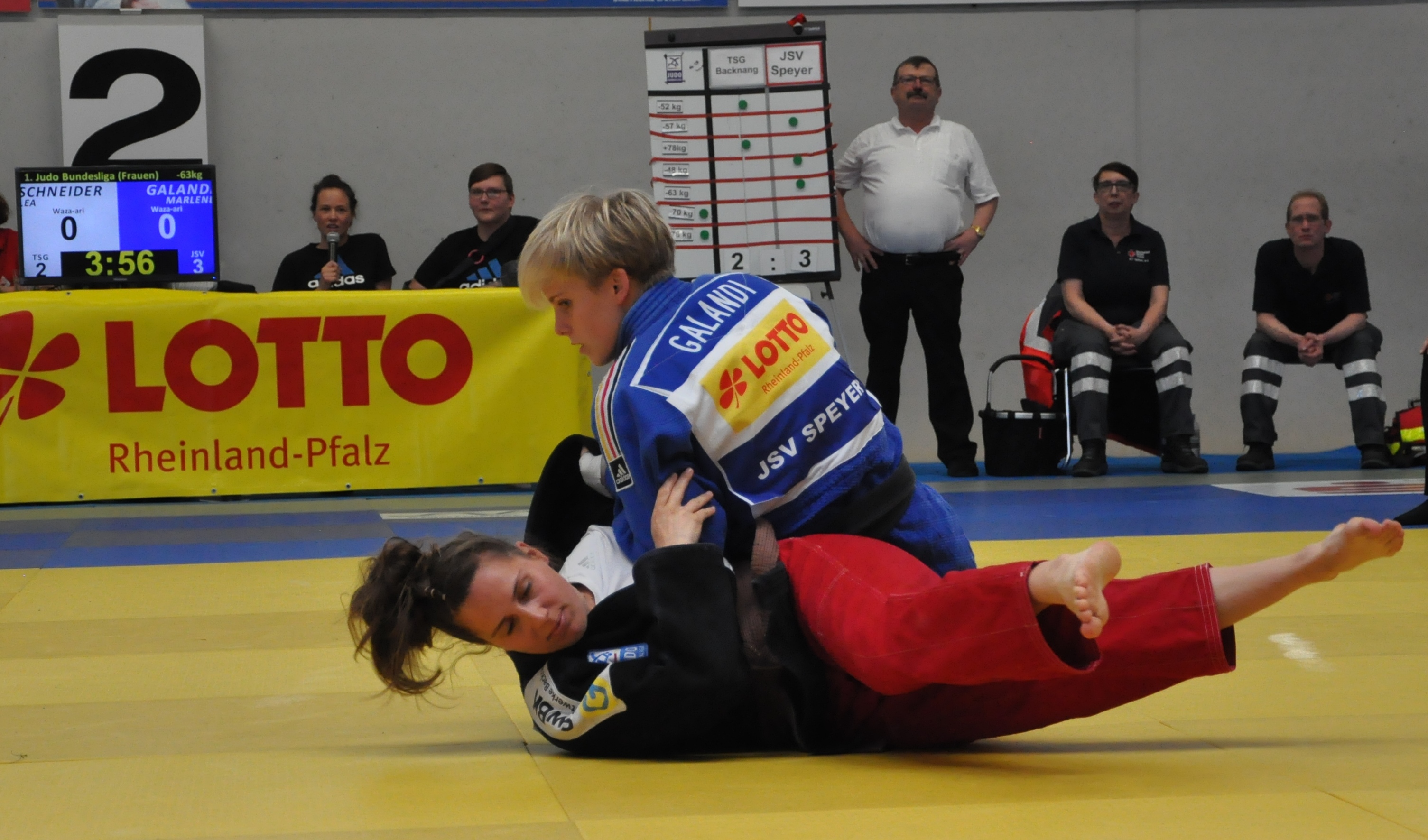 Ippon für Speyer nach 5 Sekunden durch Marlene Galandi.