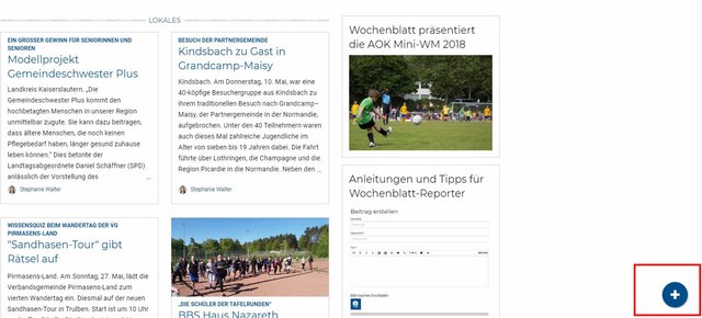 Schritt 1 - Schnappschuss erstellen: Um einen Schnappschuss zu erstellen, können Sie auch auf das blaue Kreuz klicken. Danach öffnet sich ein kleines Menü.  | Foto: Wochenblatt-Redaktion