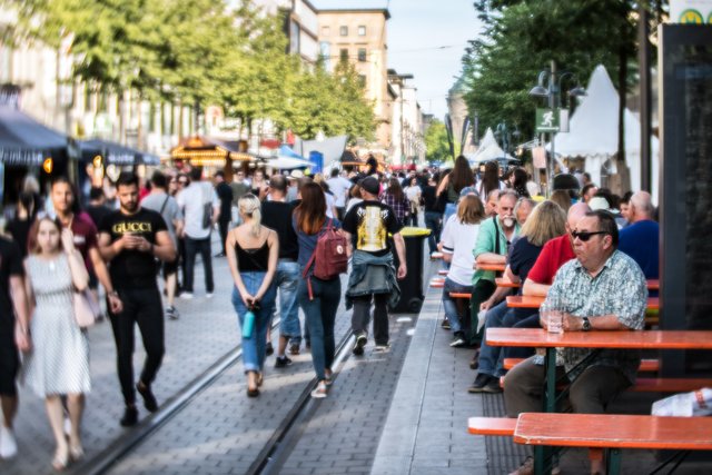 Der Andrang beim Stadtfest war groß. | Foto: Christian Gaier