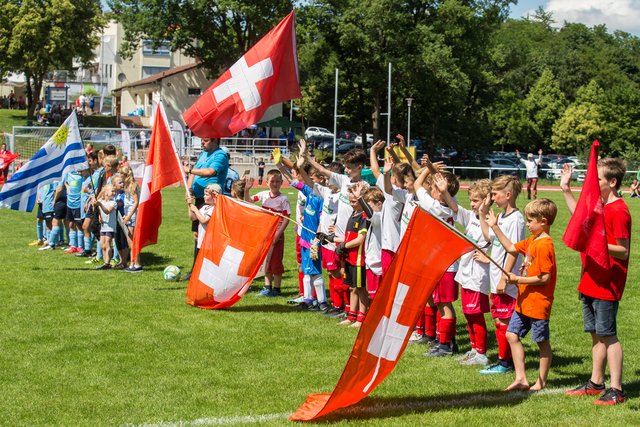 Aufstellung vor dem Finale. | Foto: ro
