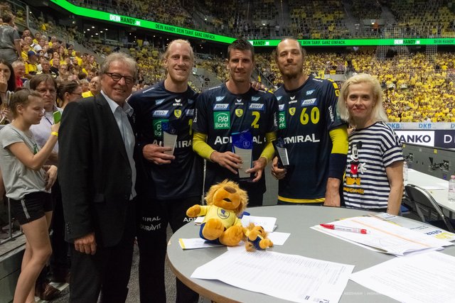 Die "Löwen der Saison" - 1. Andy Schmid, 2. Mikael Appelgren und 3. Kim Ekdahl Du Rietz | Foto: Paul Needham