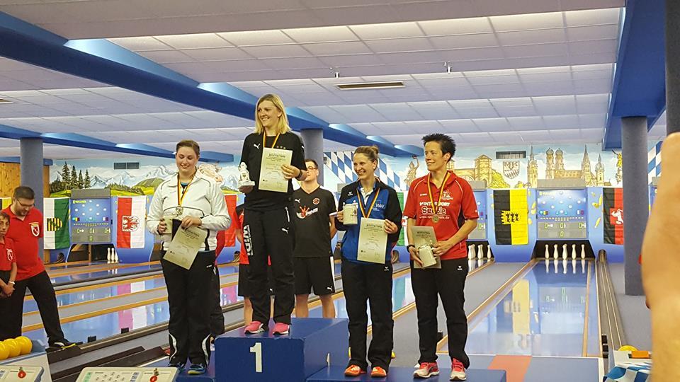 Bild der Siegerehrung: 1. Platz: Yvonne Schneider, KV Liedolsheim