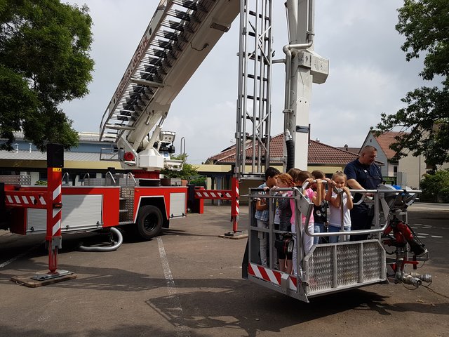 Für die Kinder ging es hoch hinaus