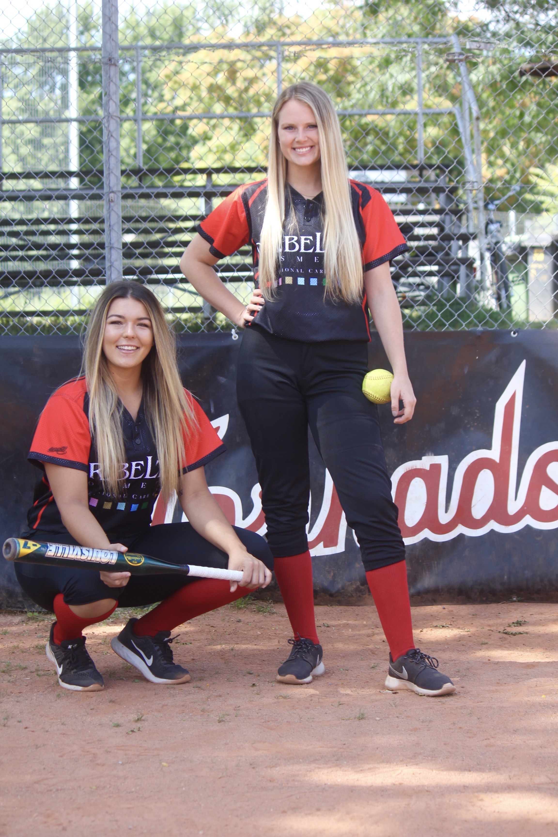 Attraktiv und erfolgreich: Das amerikanische Erfolgsduo des deutschen Softball-Rekordmeisters Mannheim Tornados.