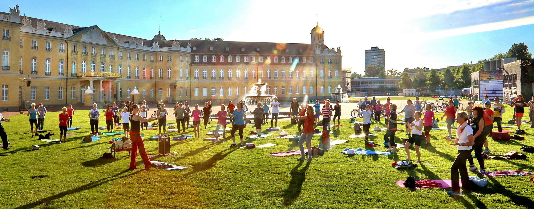 Auch Frühsport im Schlosspark hält fit