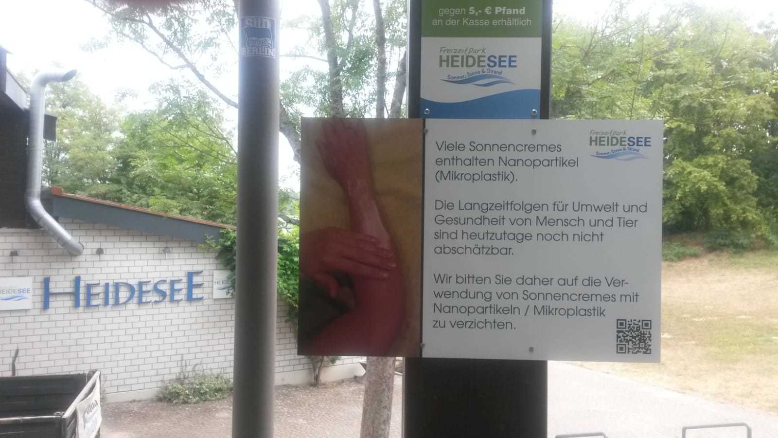 Seit wenigen Wochen wird den Besuchern vom Freizeitpark „Heidesee“ in Forst empfohlen, Ökosonnencremes ohne Nanopartikel und Mikroplastik zu verwenden. „Der Umwelt und unserer Gesundheit zuliebe“, heißt es im Rathaus.