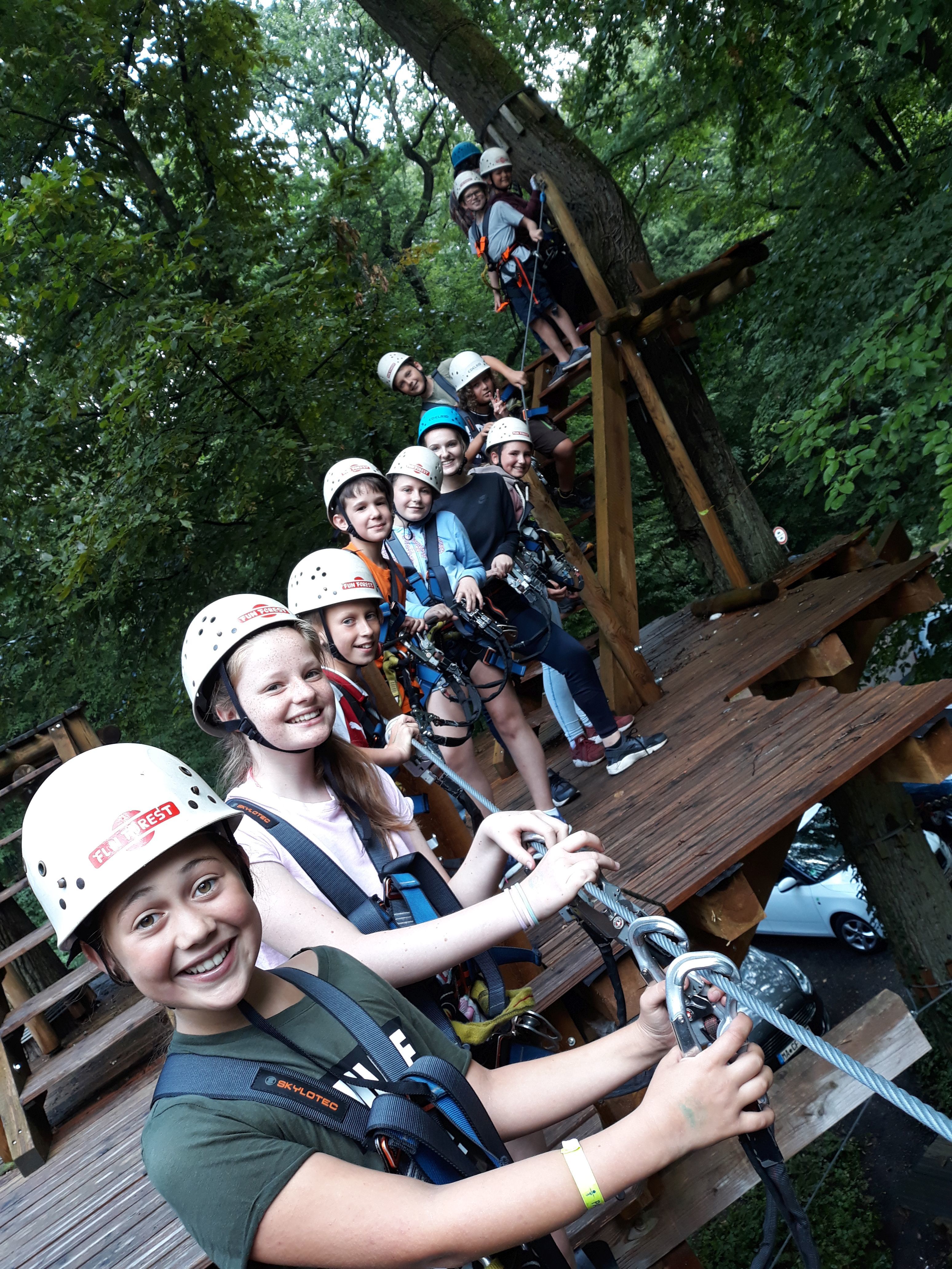 Hoch hinaus im Fun Forest Abenteuerpark in Kandel.