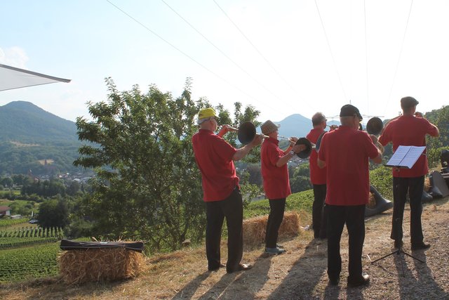 Das Bläserensemble „Naturhorn Pfalz“ spielte zur Eröffnung auf. | Foto: vgv