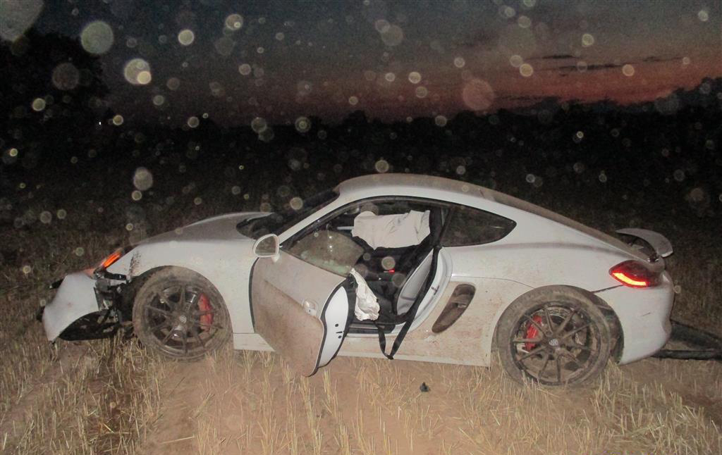 Am Unfall beteiligter Porsche