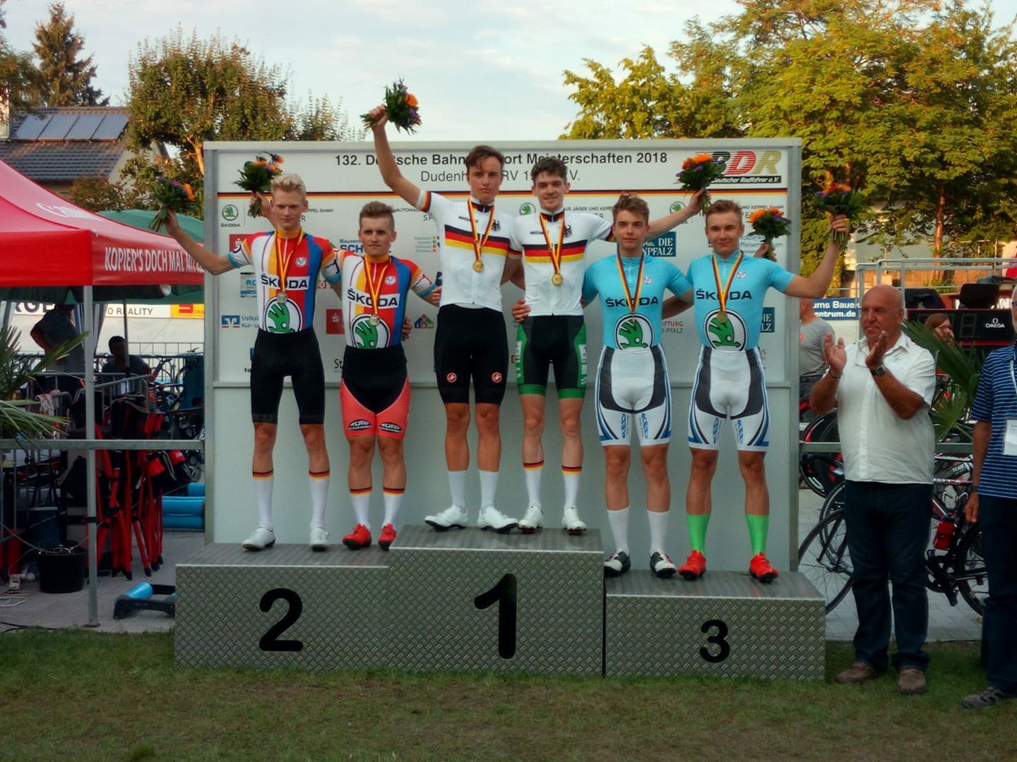 Nils Weispfennig und Clavin Dik (links) wurden im Madison der Junioren Deutsche Meister 2018