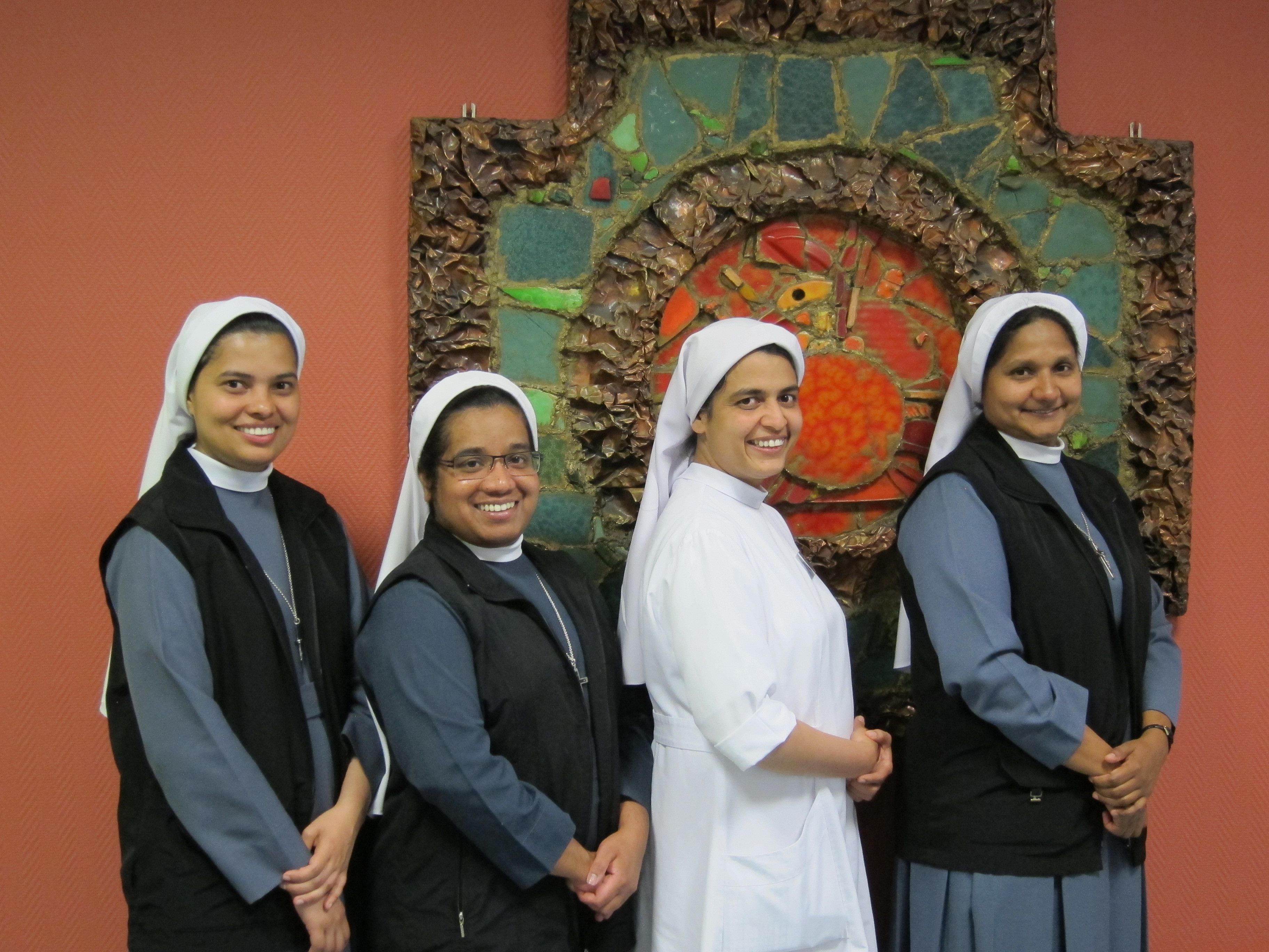 Schwester Pavithra, Schwester Josetherese, Schwester Jophy Maria und Schwester Sharon
