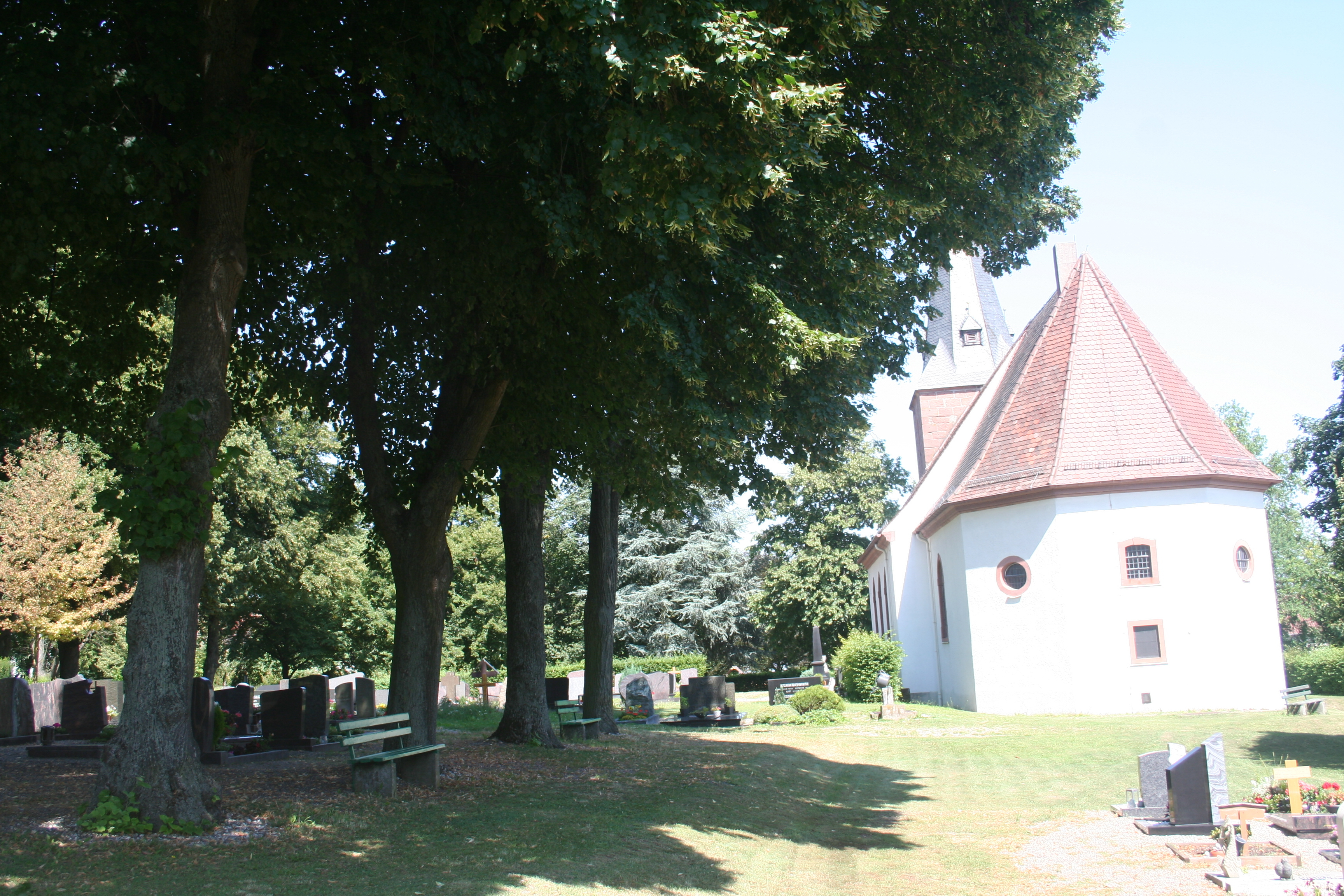 Einen Ort der Idylle und Ruhe bieten die vier Lindenbäume auf dem Insheimer Friedhof, die nach Willen des Gemeinderates gefällt werden sollen.