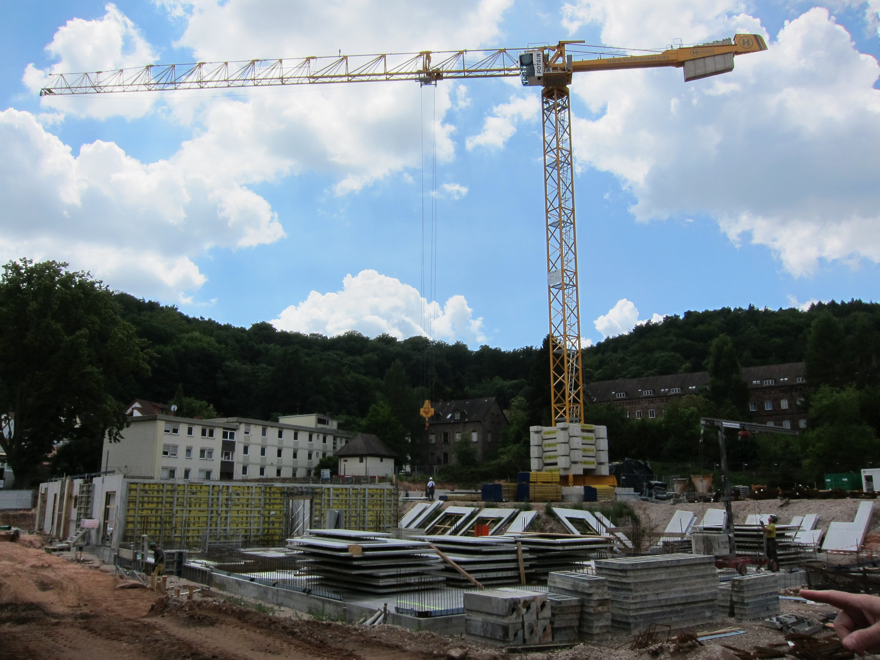 Aktueller Blick über die Baustelle