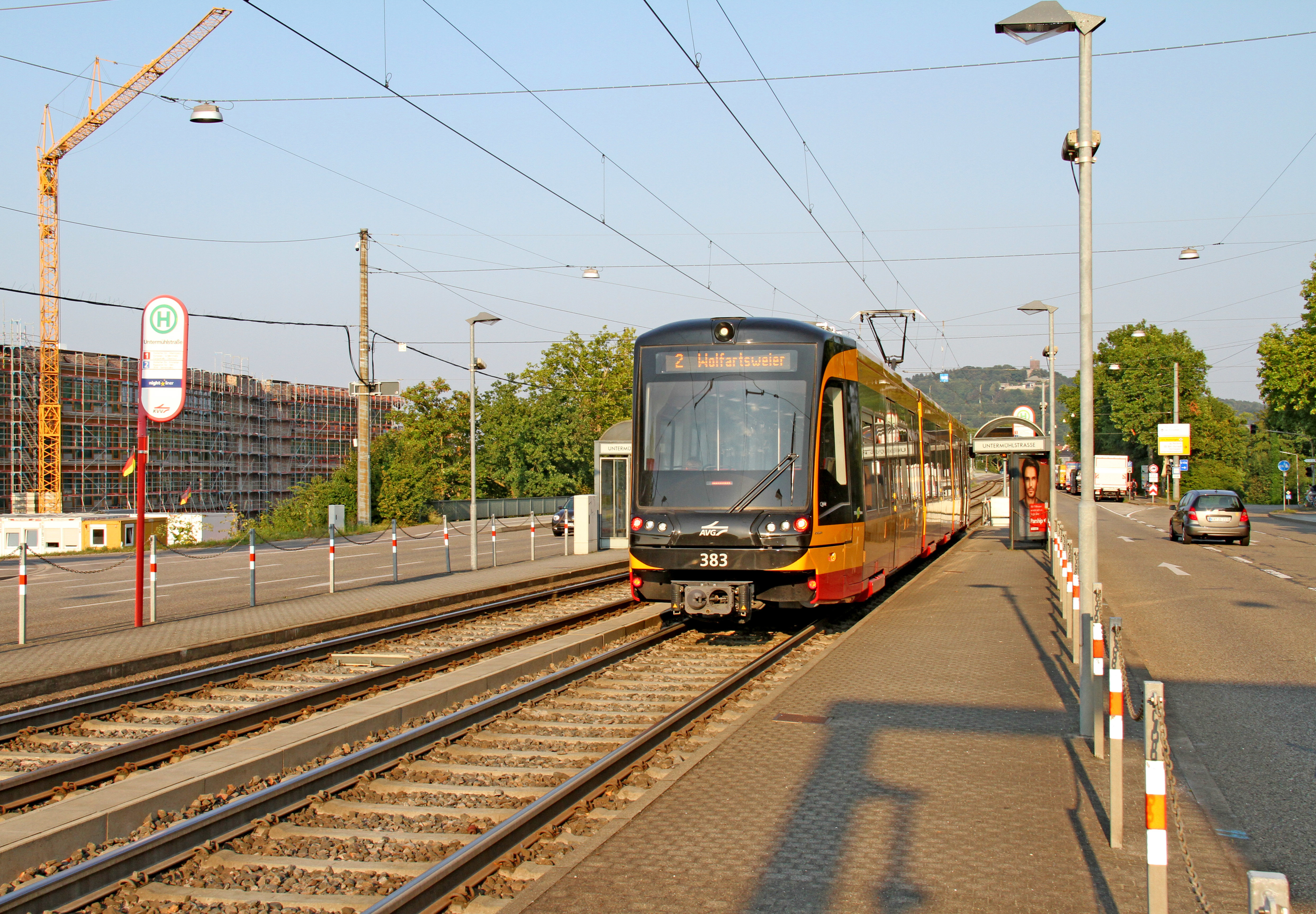 Im August beginnen die Verkehrsbetriebe Karlsruhe mit dem barrierefreien Umbau der Haltestelle
