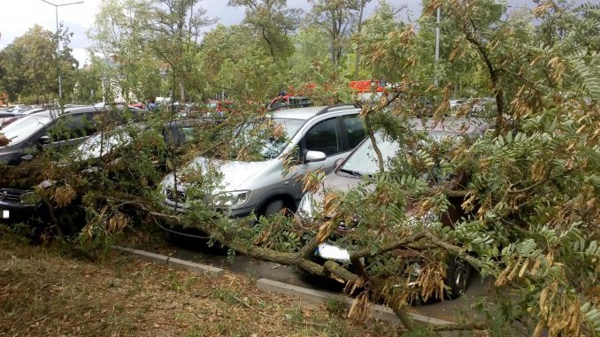 Am Folgenreichsten traf es den Parkplatz am Bademaxx.