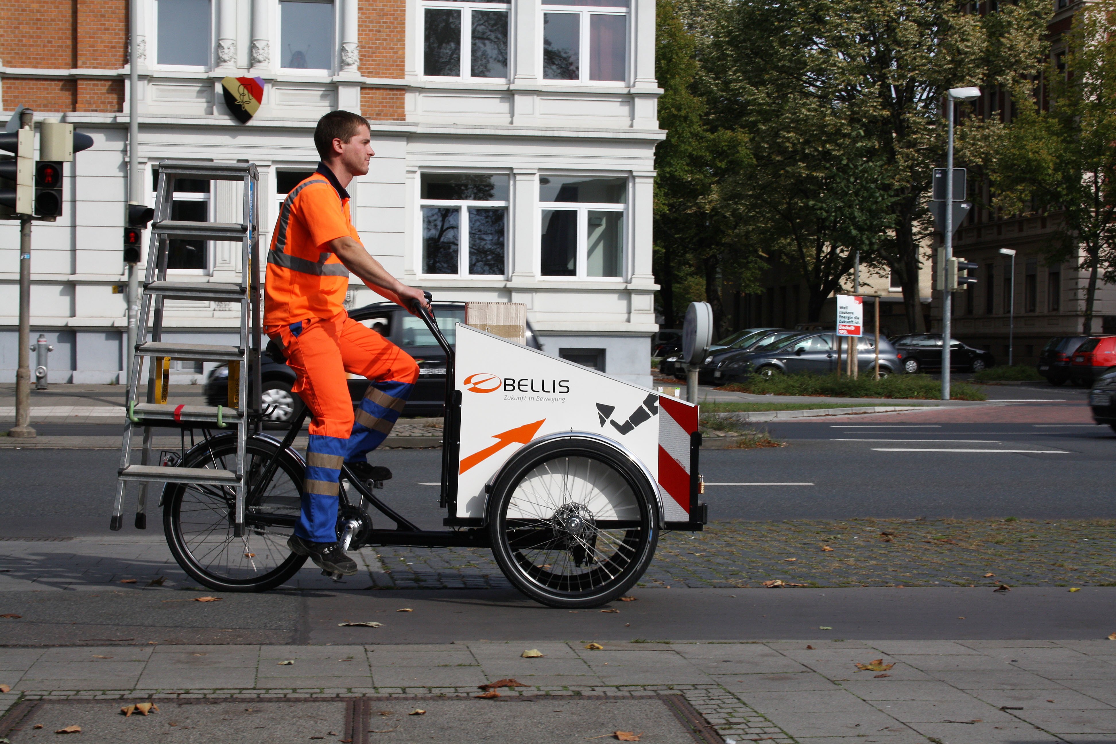 Mit dem Lastenrad unterwegs. Karlsruhe hatte für diese Räder schon einmal eine Roadshow