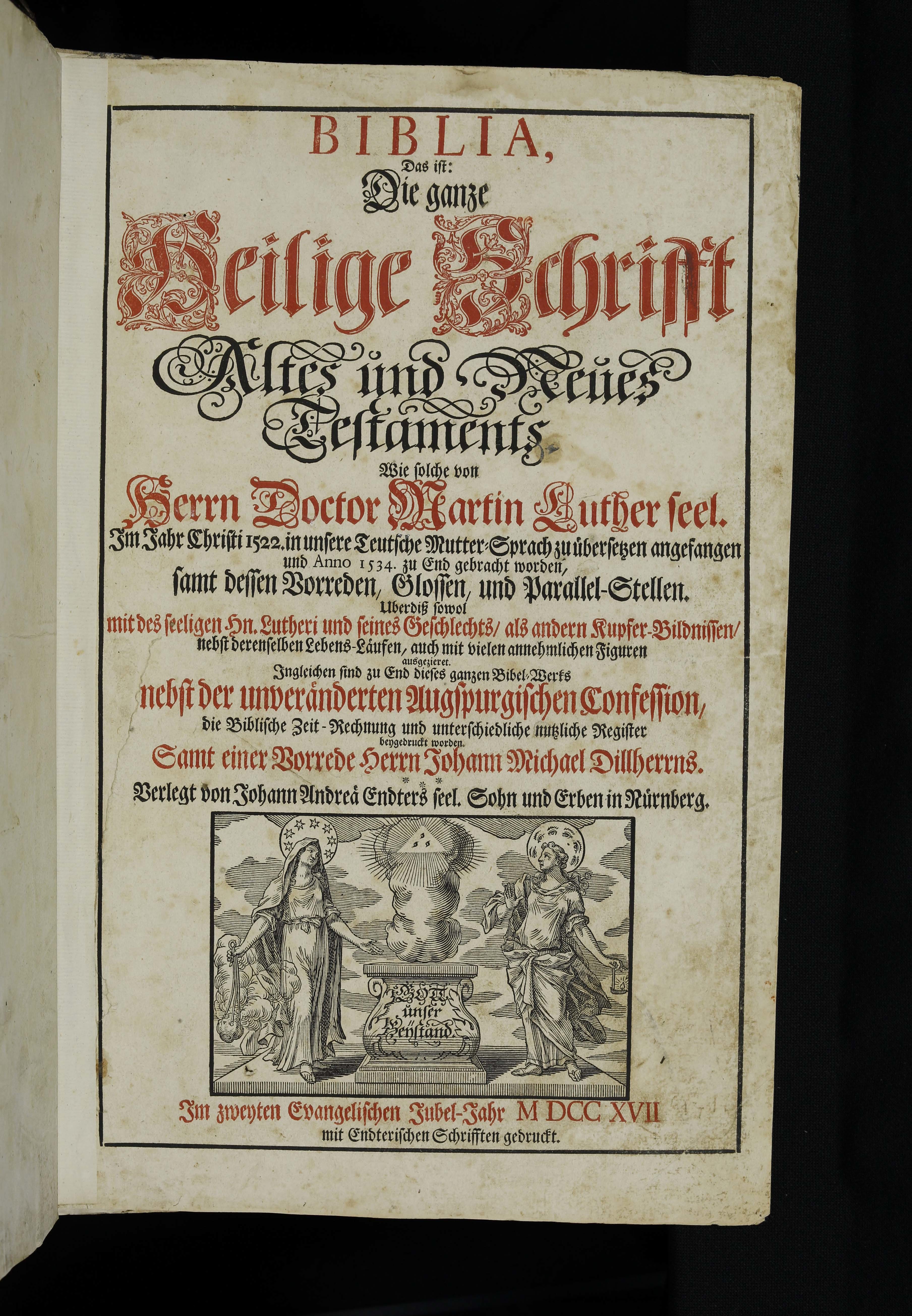 Seltene Luther-Bibel: Sie wurde zum Reformationsjubiläum im Jahr 1717 in Nürnberg gedruckt