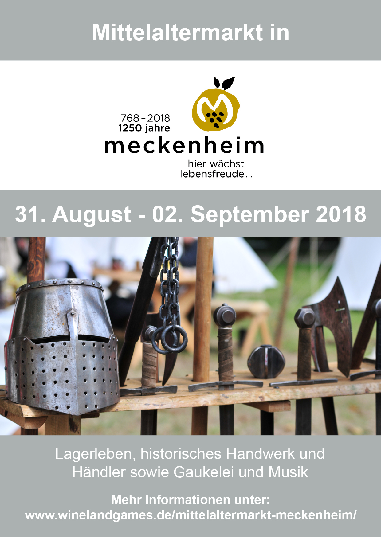 Anlässlich des Festwochenendes findet ein Mittelaltermarkt statt. Foto: ps