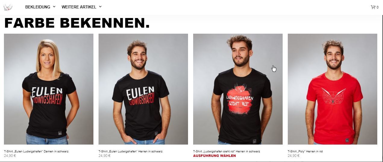 Der neue Fanshop der Eulen.