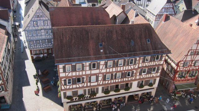 Fachwerkhäuser Mosbach vom Rathausturm | Foto: Kristin Hätterich