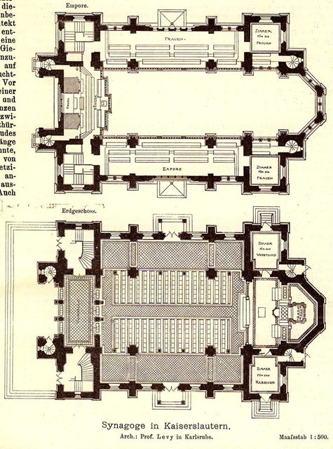 Plan der  Synagoge Kaiserslautern 