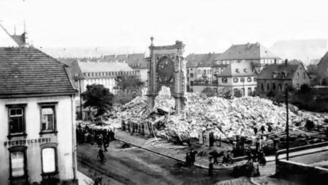 Die Synagoge Kaiserslautern nach der Sprengung