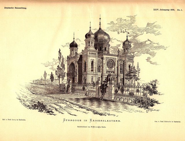 Die Synagoge Kaiserslautern in der Deutschen Bauzeitung