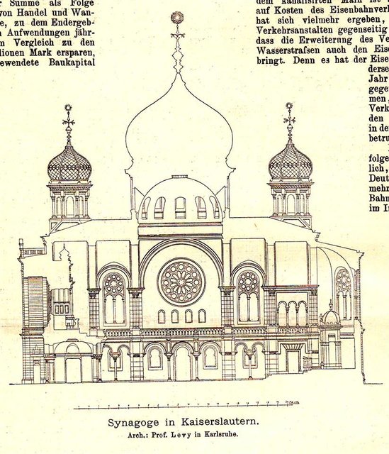 Die Synagoge Kaiserslautern Zeichnung