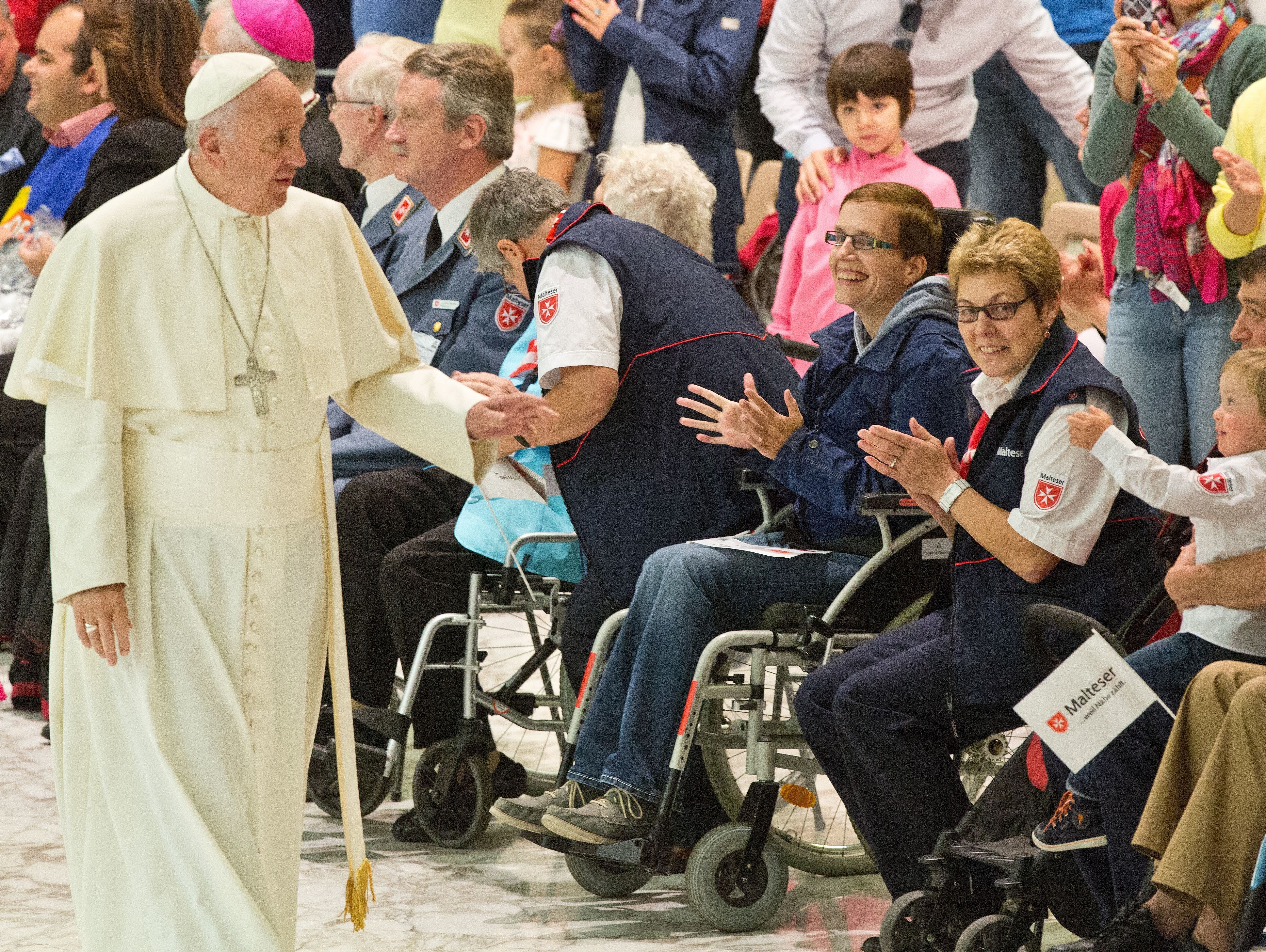 Audienz mit Papst Franziskus.