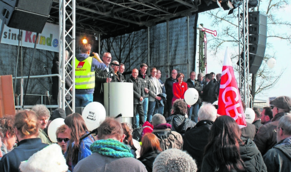 Das Bild zeigt ein Bild von einer der Demonstrationen.