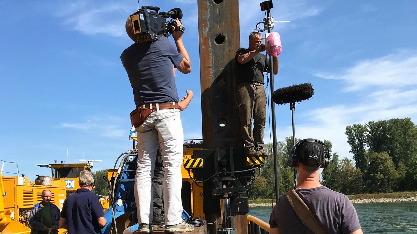 Versunkene Lok bei Germersheim: Webcams des SWR dokumentieren die Bergungsarbeiten.