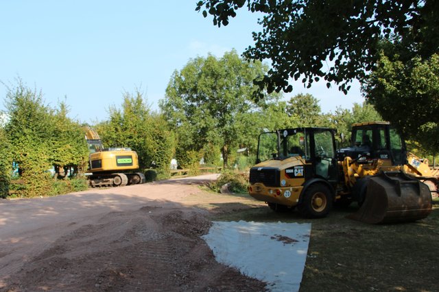 Baustraße auf der Liegewiese | Foto: Klaus Langner
