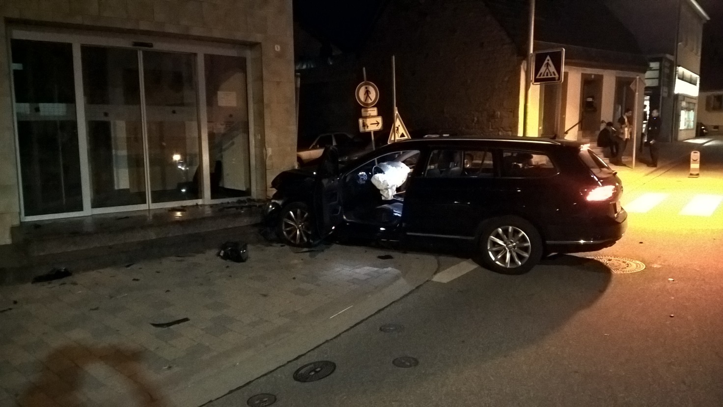 Unfallstelle in Hochspeyer