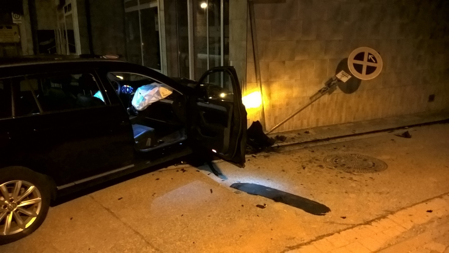 Unfallstelle in Hochspeyer