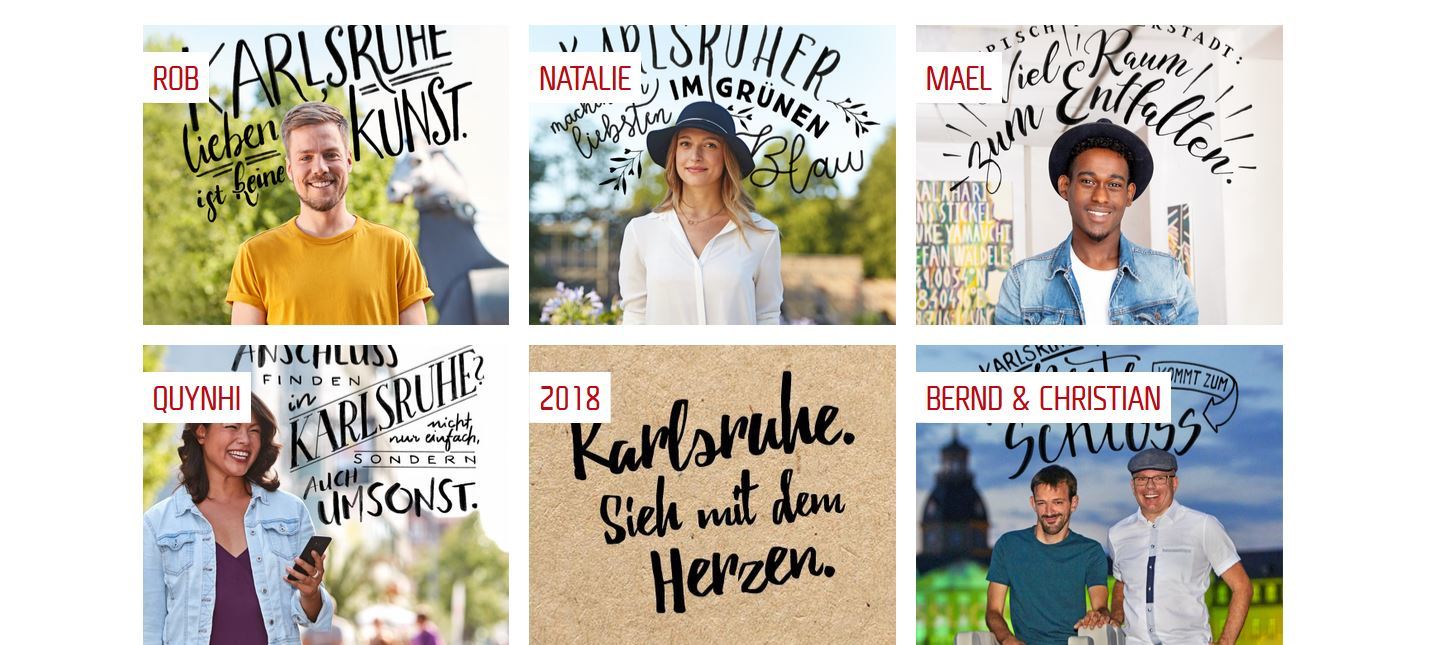 Neue Gesichter werben für Karlsruhe