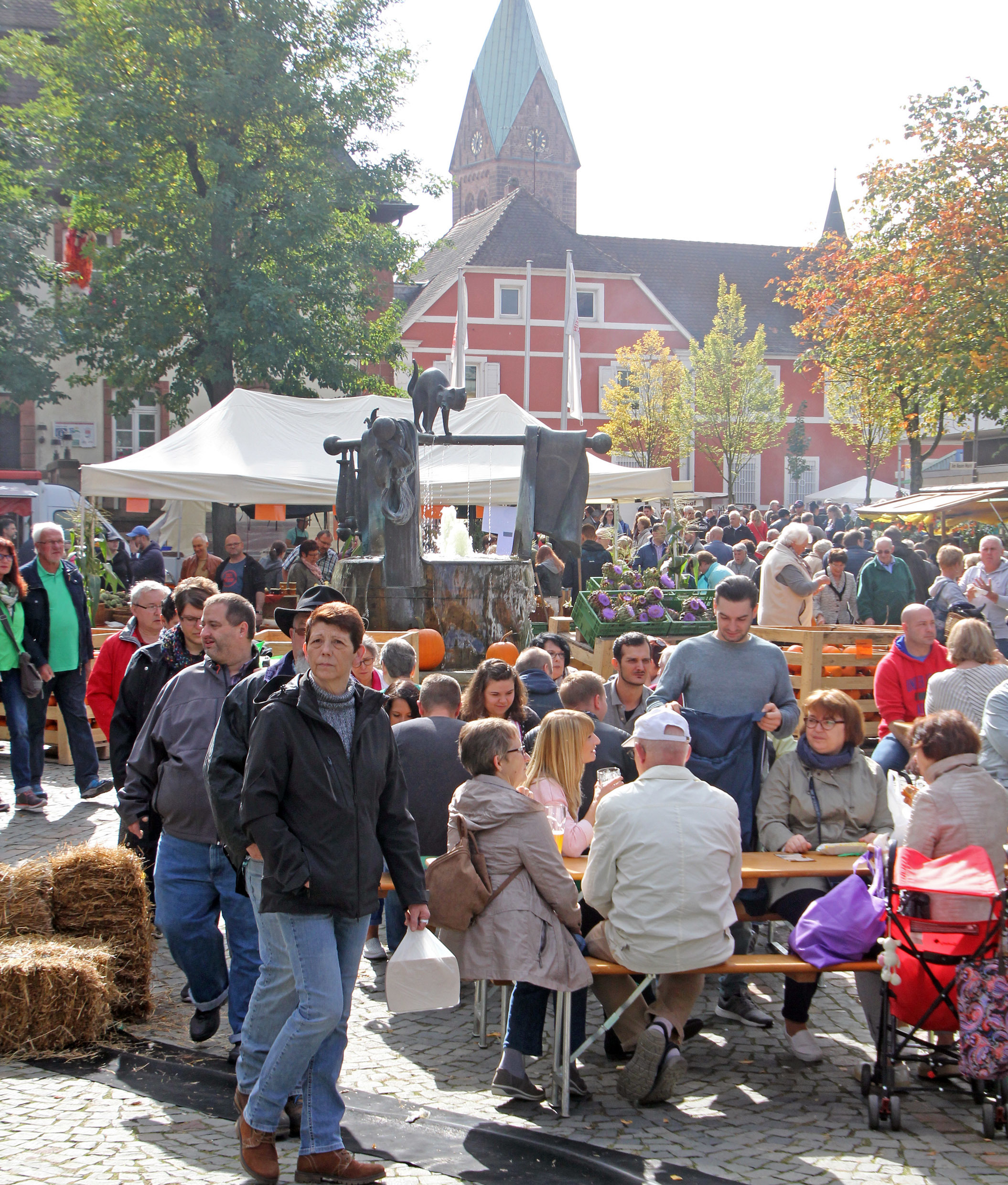 Herbststimmung im Stadtzentrum von Ramstein-Miesenbach FOTO: LAYES
