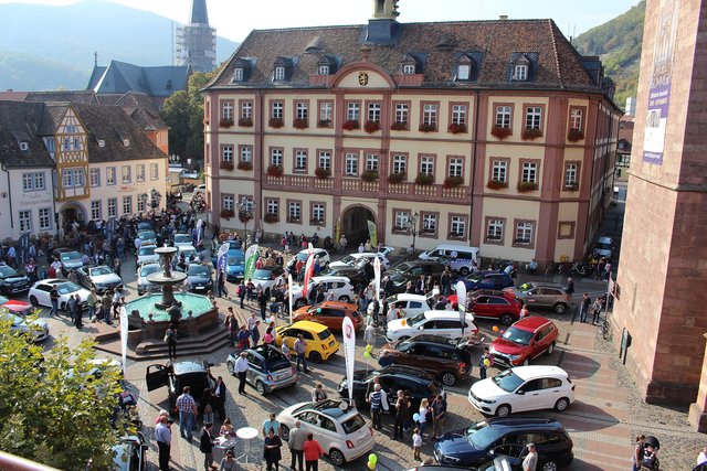 Der Neustadter Autosalon aus der Vogelperspektive. | Foto: Pacher