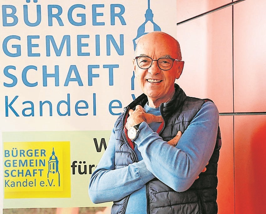 Schatzmeister Alois Hanß sprach bei der Gesundheitsmesse über die Bürgermeinschaft Kandel.