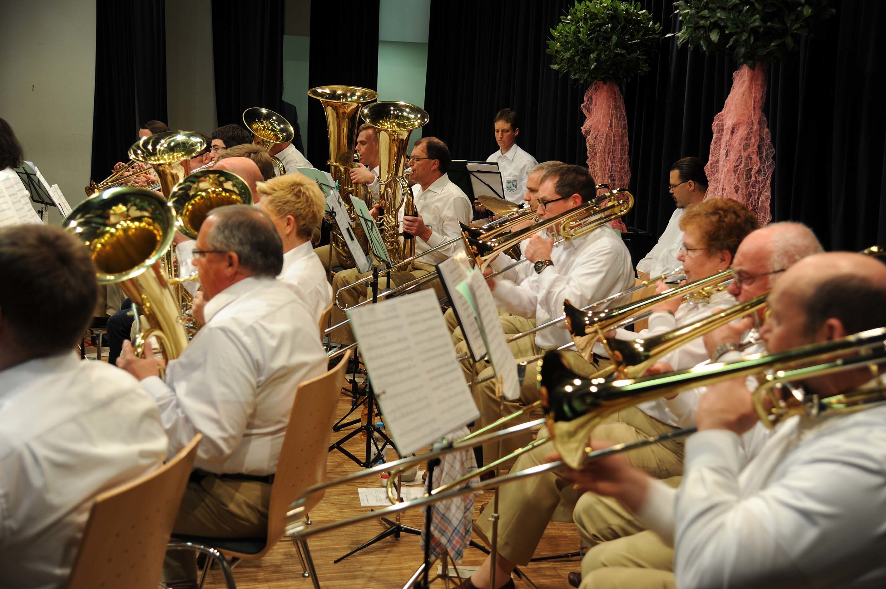 Gut besetzt, nicht nur im tiefen Blech, bietet das Blasorchester der TSG Grünstadt bei seinen Jahreskonzerten den Zuhörern seit Jahren schon Musik auf einem bemerkenswerten Niveau. Foto: Archiv Link
