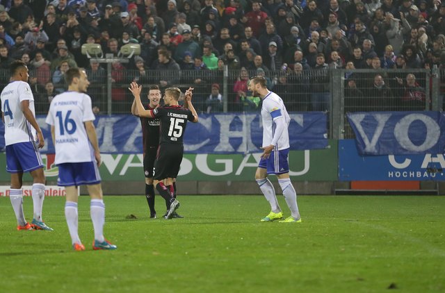 Torschütze Elias Huth beim Torjubel | Foto: Jens Vollmer