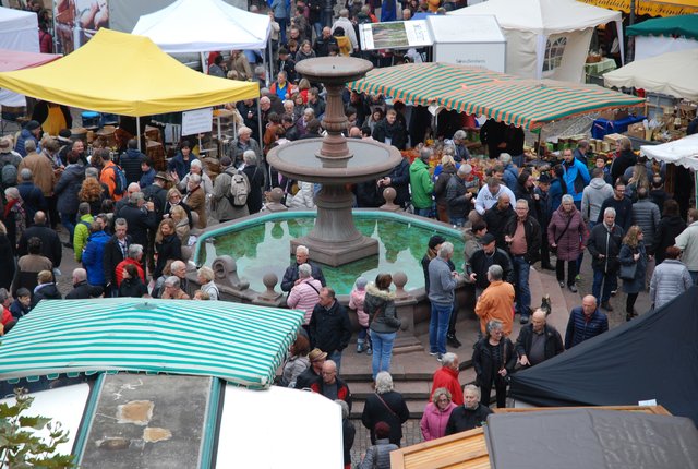 Buntes Treiben am Martkplatzbrunnen. | Foto: Pacher