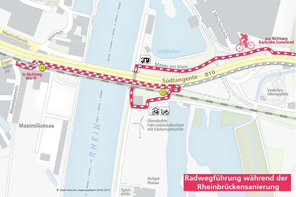Radwegführung