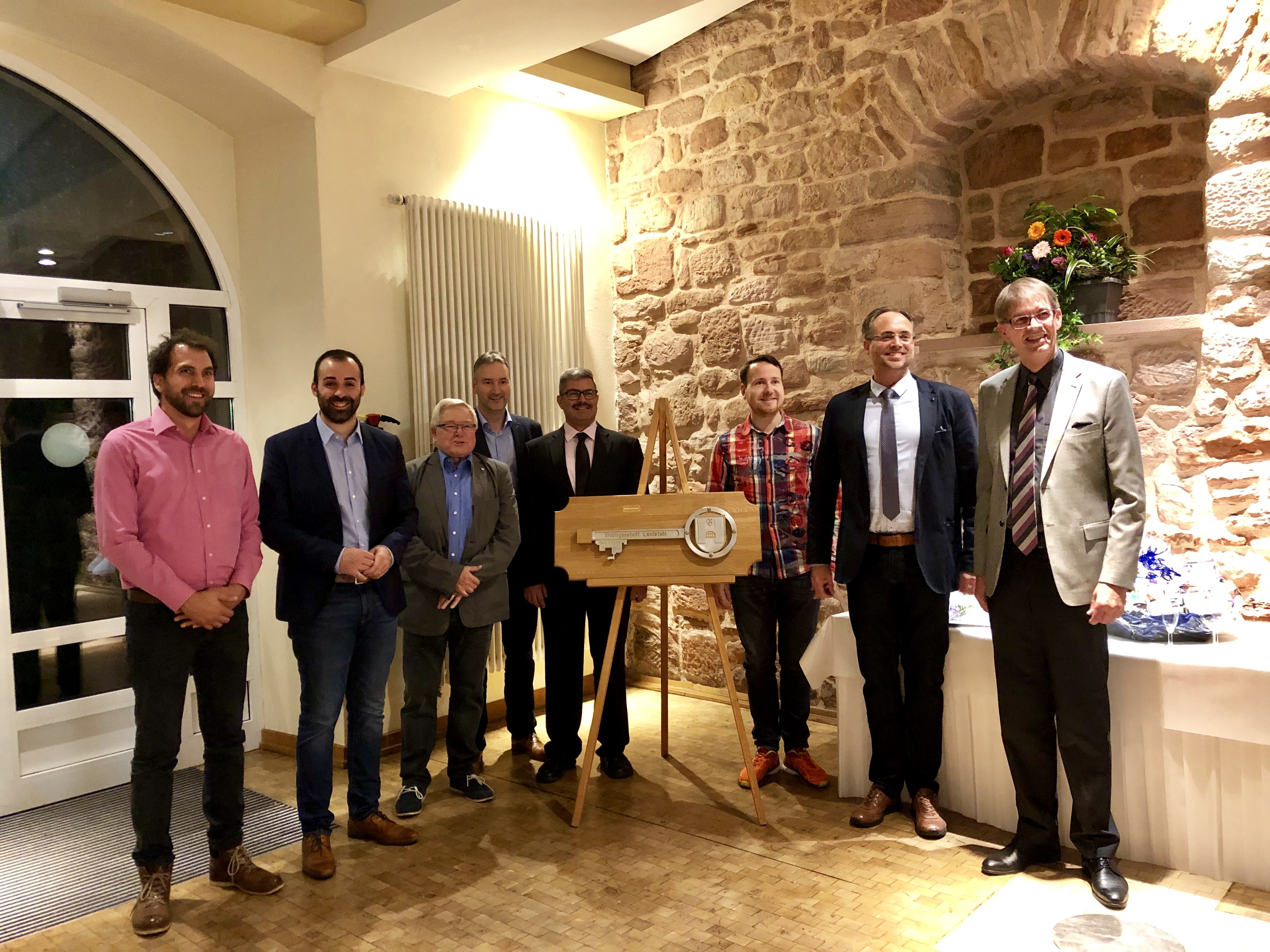 V.l.n.r.: Florian Feht, Mattia De Fazio, Ambrosius Paul, Thomas Stutzinger, Volker von Blon, Markus Marhöfer, Sascha Rickart, Boris Bohr