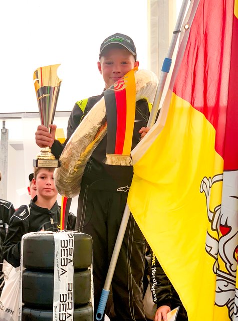 Louis Arnold bei der Siegerehrung des ADAC Bundesendlauf 2018 | Foto: Arnold